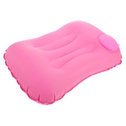 Happyyami Inflatable Camping Pillow Compact and Comfortable Travel Pillow Ergonomic Air Pillow for Outdoor Hiking and Backpacking Pink