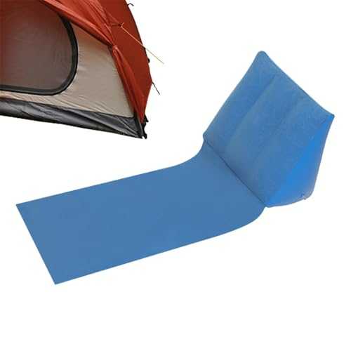Triangular Inflatable Triangular Travel Pillow, Portable Beach Mat | Triangle Sun Bath Pillow, Clear Folded Lying Mat for Camping, Holiday, Sand, Rugs