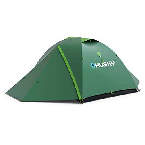 Husky Unisex - Adult x Lightweight 3 Person Hiking Tent Green 2 Pers