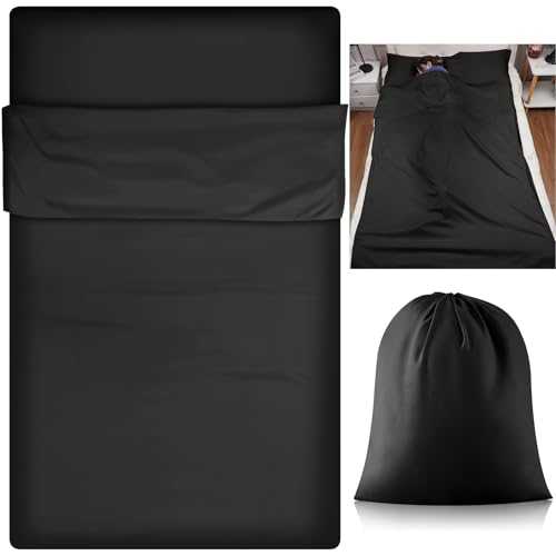Irenare Self Tan Sleep Sack Reusable Body Self Tanners Lightweight Breathable Tanning Sleeping Sac for Bed Travel Sleeping Bag(Black)