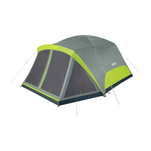 Coleman Skydome Tent with Screen Room & 5-Minute Setup, Weatherproof 4/6/8 Person Tent with Screened Porch, Included Rainfly & Carry Bag, Made of PFAS-Free Materials