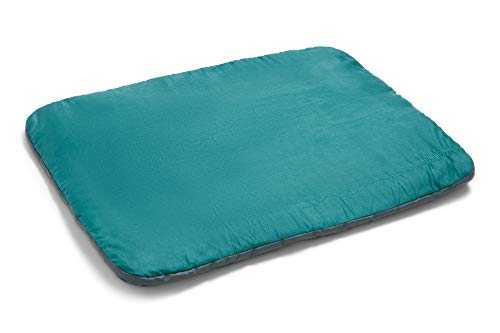 RUFFWEAR Mt. Bachelor Pad Dog Bed, Portable Waterproof Dog Bed & Mattress, Roll-Up Portable Camping Dog Bed with Built-In Strap, Comfy & Warm Dog Crate Bed & Dog Travel Bed, Teal, Size Large