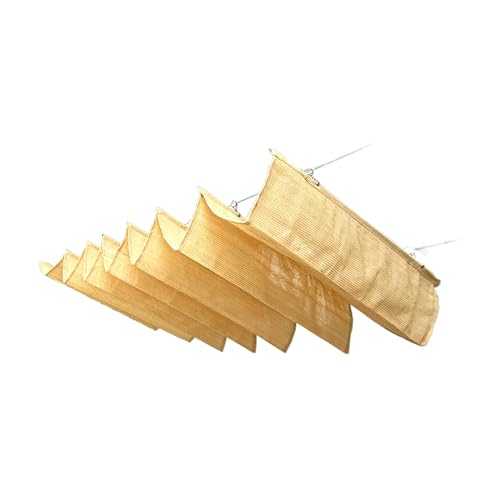 Customizable Polyethylene Outdoor Canopy, Home Balcony Insulation Wave Net Canopy,Yellow,120 * 720cm