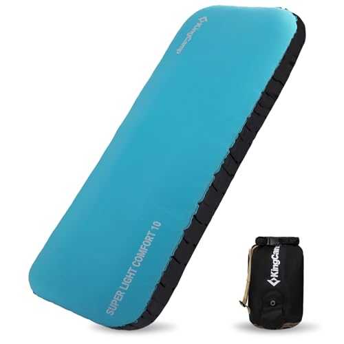 KingCamp Ultrathick Sleeping Mat, Memory Foam Sleeping Pad for Backpacking, Traveling, Hiking, and Car, Lightweight 4-Season Mattress