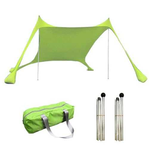 Beach Tent Set - Lightweight Nylon Shelter, UV Protection Canopy, Portable Outdoor Shade, Unique Design for Camping & Beach Adventures, Easy Setup Sunshade