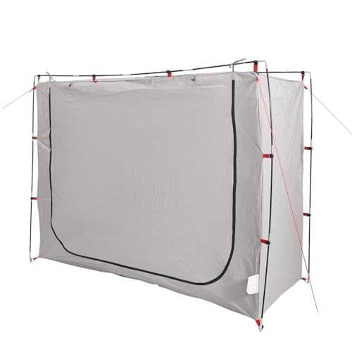vidaXL Grey Waterproof Storage Tent for Camping – Durable Polyester and PU Material – Easy Assembly with Fibreglass Poles – 200x79x150cm