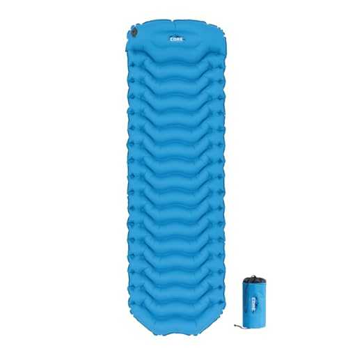 CORE Sleeping Pad for Camping | Perfect Ultralight Sleeping Mat for Tents, Camping Cot & Backpacking Gear | Lightweight & Inflatable Blow Up Mattress for Travel, Hiking & Outdoor Use