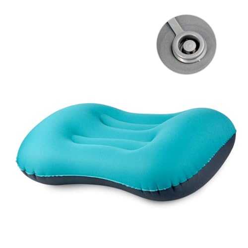 BESPORTBLE Ergonomic Inflatable Travel Pillow Neck for Hiking Memory Foam Camping Pillow Portable Inflation Cushion Random Color
