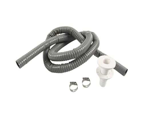 Bilge Pump Installation Kit Outlets Includes 6 Ft. Hose 2 Hose Clamps, Thru-Hull Fitting Boat Accessories Marine