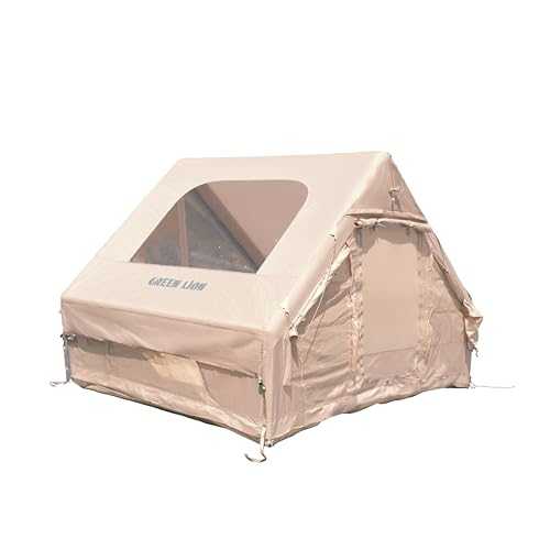 Green Lion GT-4X Quick-Pitch Inflatable Tent for 3-4 Persons, Waterproof & Windproof Air Tent with Fast Setup, Features Breathable Anti-Mosquito Mesh for Family Camping