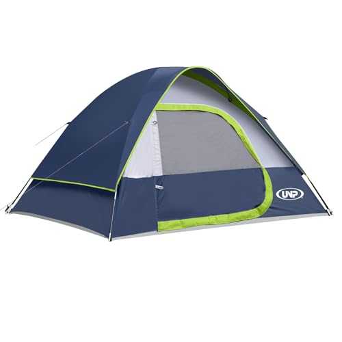 Camping Tent 4 Person, Waterproof Windproof Tent with Rainfly Easy Set up-Portable Dome Tents for Camping