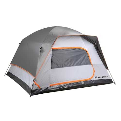 EchoSmile Camping Tent 2/3/4 Person, Waterproof Windproof Double Layer with Rainfly, Easy Setup for Backpacking, Hiking, Mountaineering, Outdoor