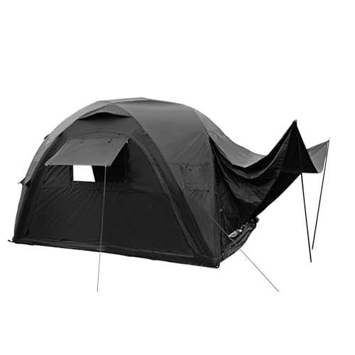 Inflatable Tents Blow up Tents for Camping, 4-6 Persons 4 Season Oxford Cabin Tent with pump, Easy Setup Waterproof with Mesh Windows & Doors Outdoor Sandgold