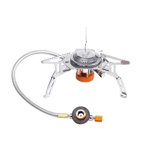 Fire-Maple FMS-105 Portable Camping Gas Stove | 3000W Mini Portable Backpacking Cooking Burner with Piezo Ignition | Outdoor Hiking Trekking Fishing