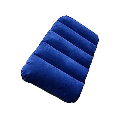 SKISUNO Inflatable Flocking Pillow Portable Nap Chair Back Cushion for Outdoor Camping Lightweight and Comfortable Support for Relaxation Easy to Carry Blue