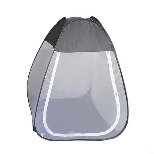 Meditation Tent, Single Mesh Net, Yoga Tent, Outdoor Wild Camping Beach Tents, Single Person Tent, Child Outdoor Camping Tent Pop Up Mosquito Net(Grey)