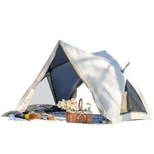 camping tents, Heavy Duty waterproof beach tent, 3 4 person family foldable shelter, automatic setup for camping, hiking, and traveling, 78.74x57.48x51.18 inches