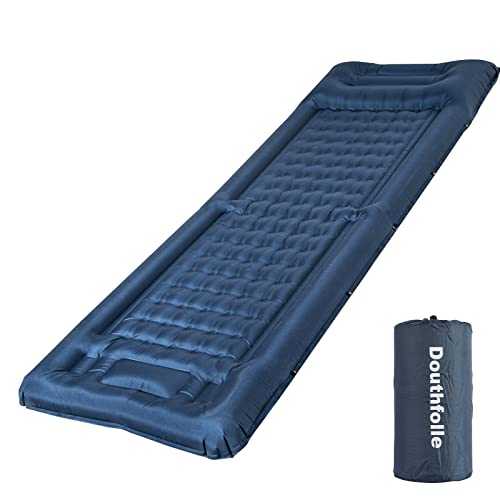 Douthfolle Sleeping Pad for Camping, Extra Thick 5 Inch Camping Mat Sleeping Mat Camping Sleeping Pads with Built-in Foot Pump for Camping,Hiking,Tent,Traveling