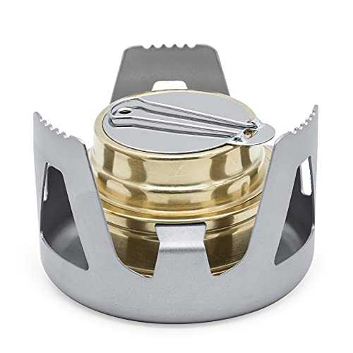 Famgee Outdoor Mini Portable Alcohol Stove Burner for Backpacking Hiking Camping Survival (Grey)