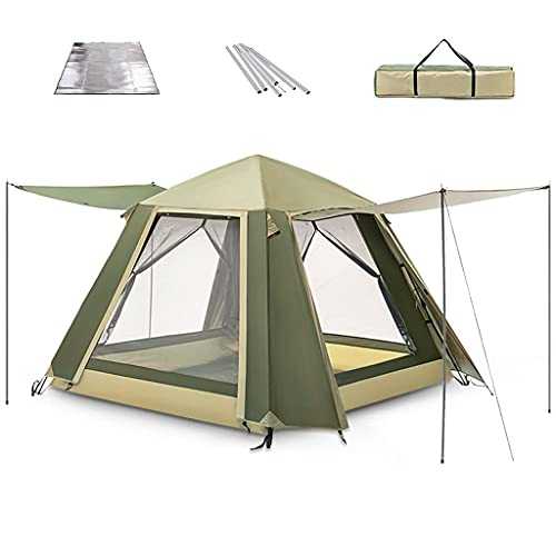 Tent-6-Person-Camping-Tents, Pop Up Tent, Instant Tent for Family, Festival Tent 210 X 210 X 170cm, Water Resistant, Outdoor 4 Person Tent,Double Layer Portable for All Seasons