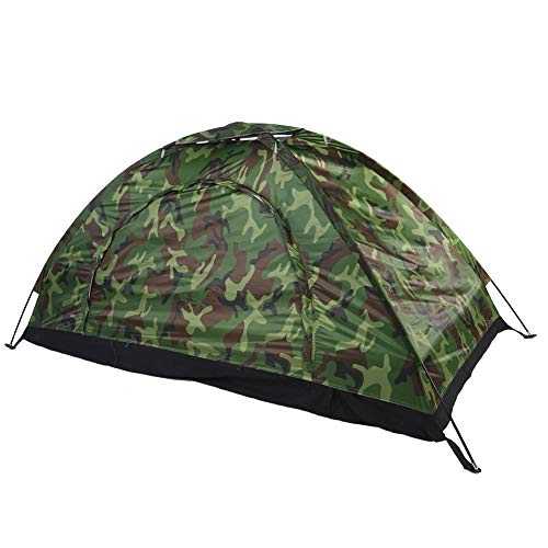 Dioche Outdoor Tent, Waterproof One Person Tent Outdoor Camouflage UV Protection for Camping Hiking 200 * 100 * 100 cm