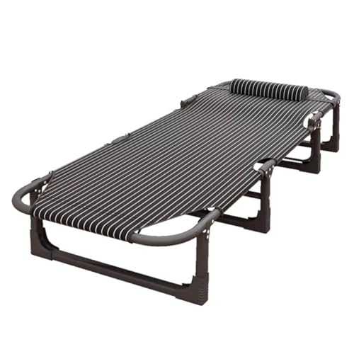 GAOXIONG Folding bed Portable Folding Bed，Adult folding bed,Foldable Bed Frame Single Camping Cot 25MM Steel Pipe Support 4-position Folding Chaise Lounge Chair for Indoor Outdoor Travel Heavy Duty