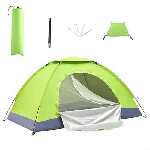 Up Camping Tent Automatic Dome Tent 3-4 Person Oxford Fabric Waterproof Easy Setup Lightweight Portable Up Backpacking Tents For Hiking Backyard Camping(2 person Green)