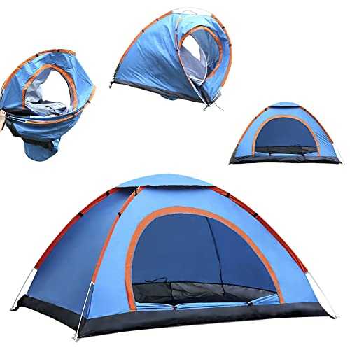 Pop Up Tent 2 Man, Waterproof Windproof Anti-UV Camping Tent, Instant Automatic Tent, Lightweight Sun Tent, Perfect for Beach, Outdoor, Traveling, Hiking, Camping, Fishing