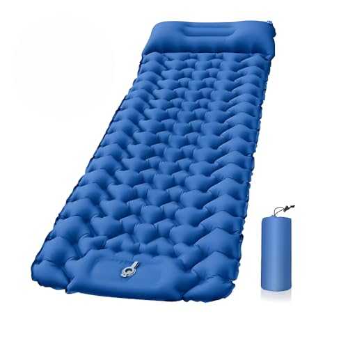 GHARDX Camping Sleeping Pad, Ultralight Inflatable Camping Mat with Pillow Built-in Foot Pump Portable Inflatable Sleeping Pads Compact for Outdoor Camping, Backpacking, Hiking, Tents