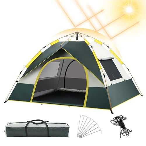 Pop Up Tents for Camping - Radiation Proof UV Tent for 2-3 People Camping | Household Self Installation Tent, Automatic Installation Tent, Backpack, Camping Accessories, Accessories