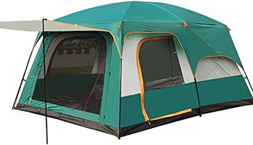 Outdoor Yurt Tent 5-8 Person Large Family Camping Tents for Festival, Hiking with Living Room and Separate Rooms 4 Season Tents Big Family Shelter Waterproof Tent