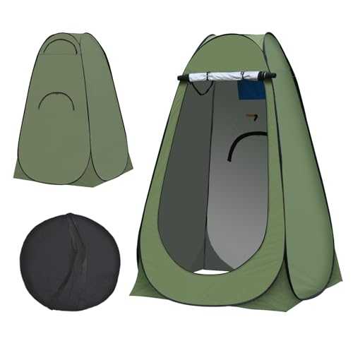 TUKAILAi Pop Up Toilet Tent Shower Privacy Tent for Camping Privacy Outdoor Changing Room,Portable Privacy Shelter with Additional Storage and Carrying Bag Green