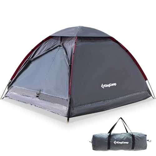 KingCamp Camping Tent 2-4 Man,120-135cm Higher Spacious Tent Lightweight PU3000mm Waterproof Backpacking Dome Tents Easy Set Up, for Family in Traveling, Camping and Outdoor