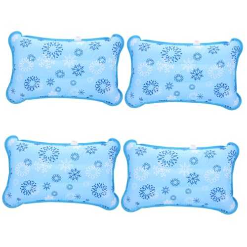 Amosfun 4pcs Ice Pillow Travel Pillow Bed Pillows Cooling Pillow Sleeping Pillow Camping Pillow Ultralight Pillow for Summer Outdoor Pillow Summer Pillow Waterproof Polyester Surface