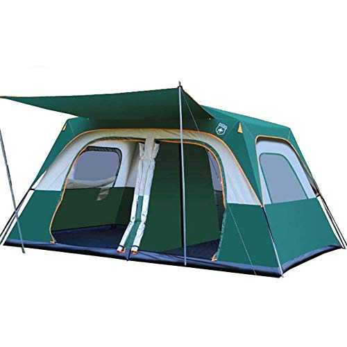 Tent 8-9 Person Suitable Camping Traveling Family Outdoor Tent for Backpacking Fishing Color :Green, Size:One Size
