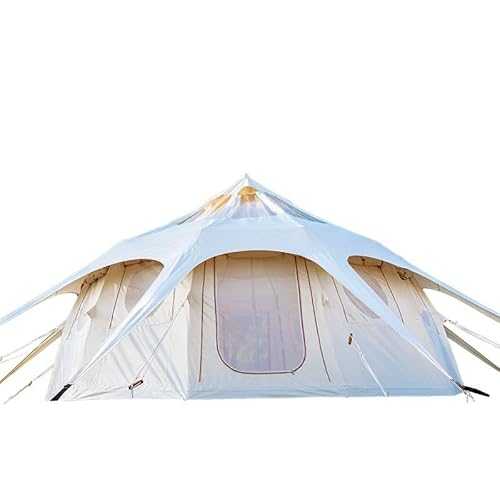 Camping Bell Tent, Family Cabin Tent 6-8 Person Waterproof and Breathable Outdoor Camping Yurt Tent Hot Tent 4 Season, Easy Setup