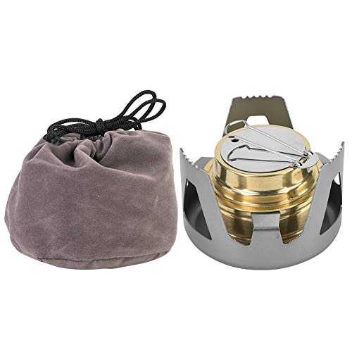 Mini Alcohol Stove, Alcohol Burner for Backpacking, Outdoor Portable Ultralight Mini Cooking Alcohol Burners Alcohol Fuel Stove Barbecue Camping Burners(Gray)
