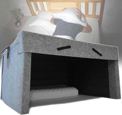 WFUAHA Sleep Cabin, 40mm Thick Soundproof and Light-Proof Tent, Built-in Bluetooth Dual Speakers, Foldable Storage, Create a Safe Sleeping Environment and Reduce Stress