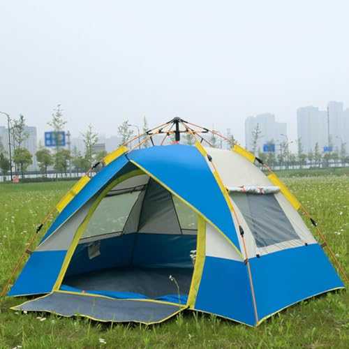 2-3 Man Portable Camping Tent, Waterproof Pop Up Automatic Dome Family Tent Easy Setup Lightweight Backpacking Windproof Tents, for Beach Outdoor hiking hunting fishing