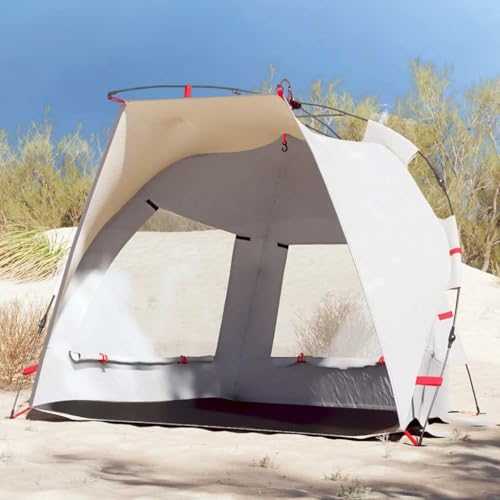 Home Garden,Beach Tent 2-Person Grey Quick Release Waterproof