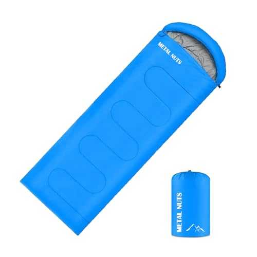 Sleeping Bag for Adults – Lightweight & Warm Waterproof 3-Season Sleeping Bag for Camping, Hiking, Outdoor & Indoor Use, Compact & Comfortable with Compression Bag
