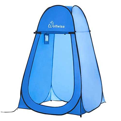 WolfWise Shower Privacy Toilet Tent Beach Portable Changing Dressing Camping Pop Up tents Room Sun Sunshade Baby Outdoor Backpack Shelter Canopy (Blue)