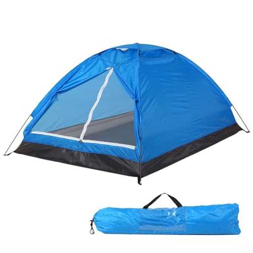 Spacious Dome Camping Tent, Outdoor Hiking Tent For 2 People, Two Person Monochrome Tent With Dual-layer Door For For Camping, Hiking Etc