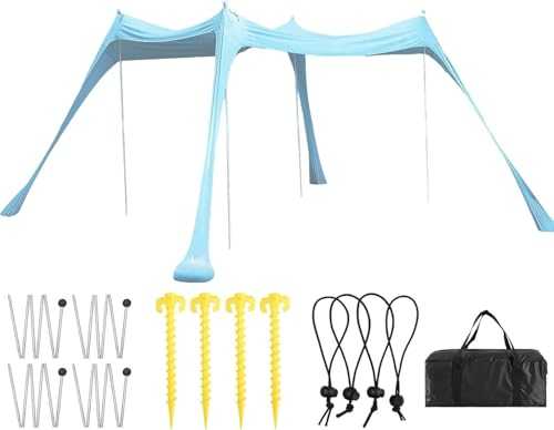 Beach Tent Canopy | UV Protection Sun Shelter Tent Canopy | Tent Canopy Sunshade for Beach for Lake, Beach, Fishing, Summer, Backyard, Outdoor Activities