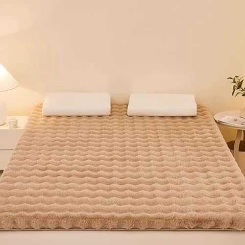 YNAYGDIUGD Thick Roll-up Mattress, Soft Fluffy Floor Futon Mattress, Thickened Comfortable Mattress, Traditional Mattress, Extra Thick Fluffy Floor Futon Mattress, For House Guest Camping Travel Couch