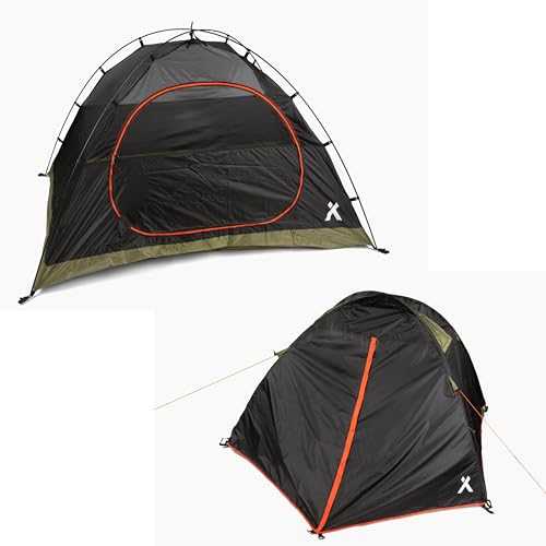 Bear Grylls Hiking & Backpacking Tent - 3 Season Ultralight, Waterproof Tent for Camping with Rain Fly and Footprint - 1 Person - Black