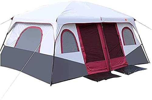 RajoNN Camping Tent, Modern Style, 430x305x203cm, 2 Person, 3 Season, Waterproof, Rip-stop Fabric, Ideal for Camping, Hiking, Fishing, Weather Protection