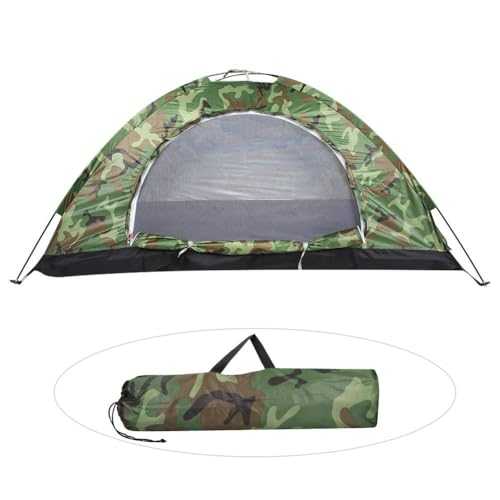 Camouflage Pop Up Tent, Waterproof Camping Tent Lightweight Sun Shade Tent Double 4 Season Tents Big Family Shelter, for Outdoor Hiking Beach hunting fishing Trip 1-2 person/Man