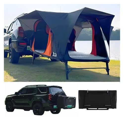XJPZFC SUV Tent, Truck Tent, Portable Outdoor Camping Travel Bed, Collapsible Truck Bed Tent, Doesn't Take Up Space in The Car, Removable Awning and Pulleys, Outdoor Camping Travel Car Shelter