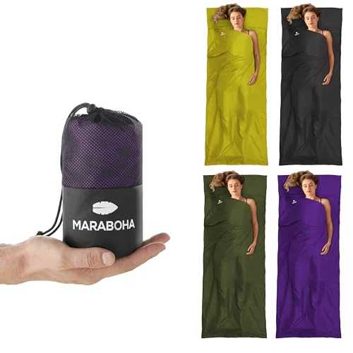 Maraboha Lightweight Sleeping Bag Made from microfibre, Feels Like Down Ultra-Light Sleeping Bag Travel Sleeping Bag, Ideal for Backpackers with Extra Cushion